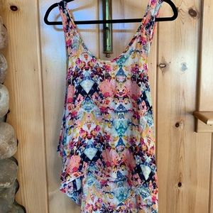 Colorful Wet Seal Open Back Tank Top- Large